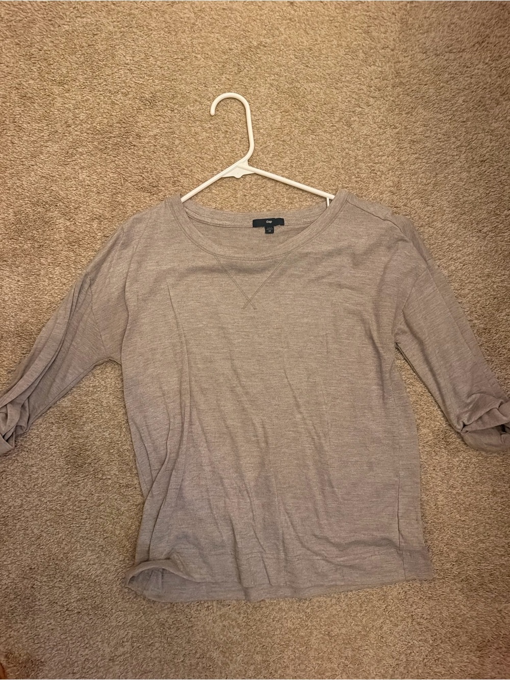 GAP Light Taupe Boatneck Sweatshirt